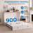 Murphy Bed Full MDF Farmhouse Cabinet, White and Brown-275083067