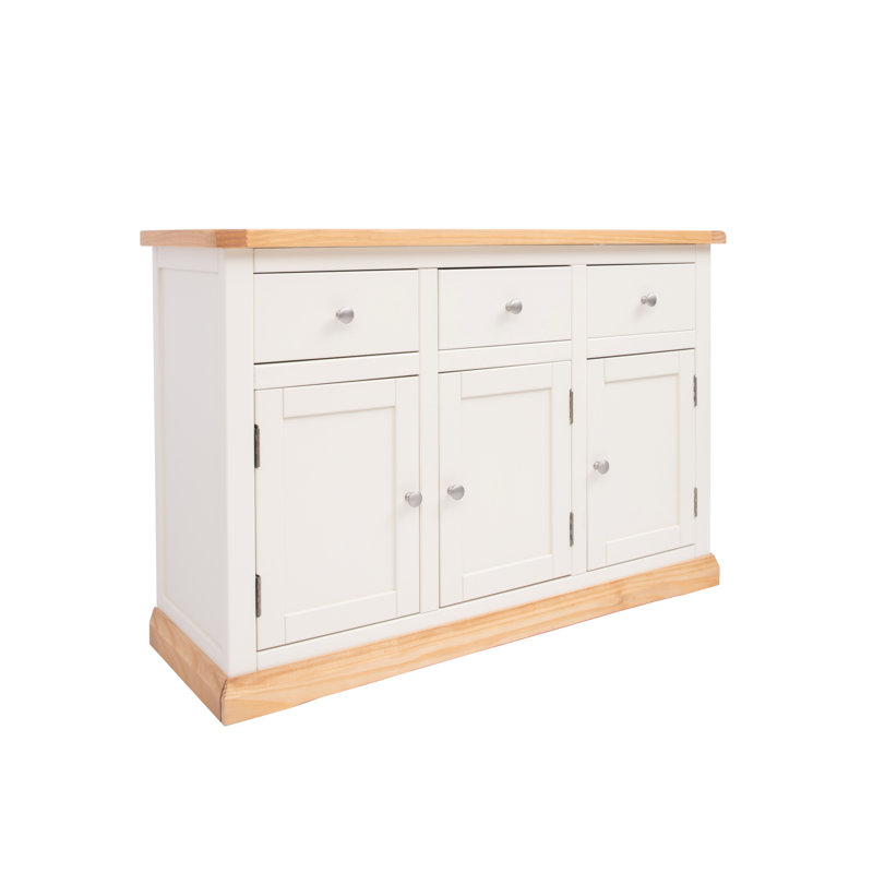 Starr 120cm Sideboard, Off White/Chrome/Brown