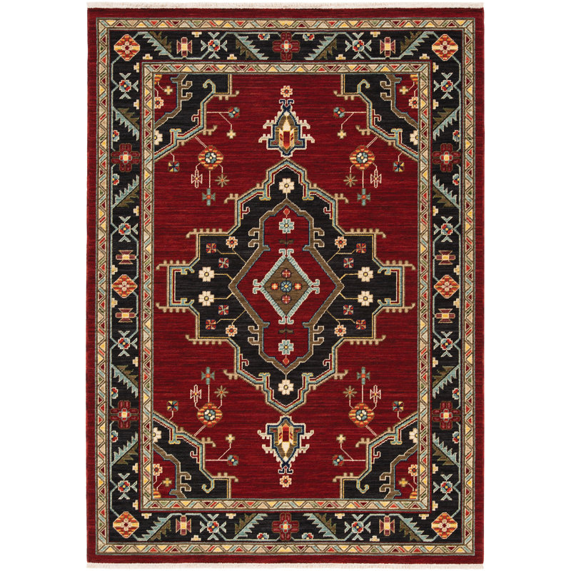 Oaklynn Performance Oriental Indoor Rug, Rectangle 3'3" x 5'