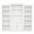 Retro Style 3-Piece Bookcase with 5-Colour Adjustable LED Light and Tempered Glass Shelves for Versatile Display and Storage