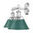 Orwell 2-Light Vanity Light in Pewter with Pine Green-1977714445