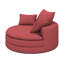 Fauteuil pivotant à 360 °, fauteuil simple d'appoint rond de 57,5 po avec coussins doubles et 3 coussins amovibles-1737427697