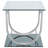 Obara Glass Top Coffee And End Table Set Chrome-991579877
