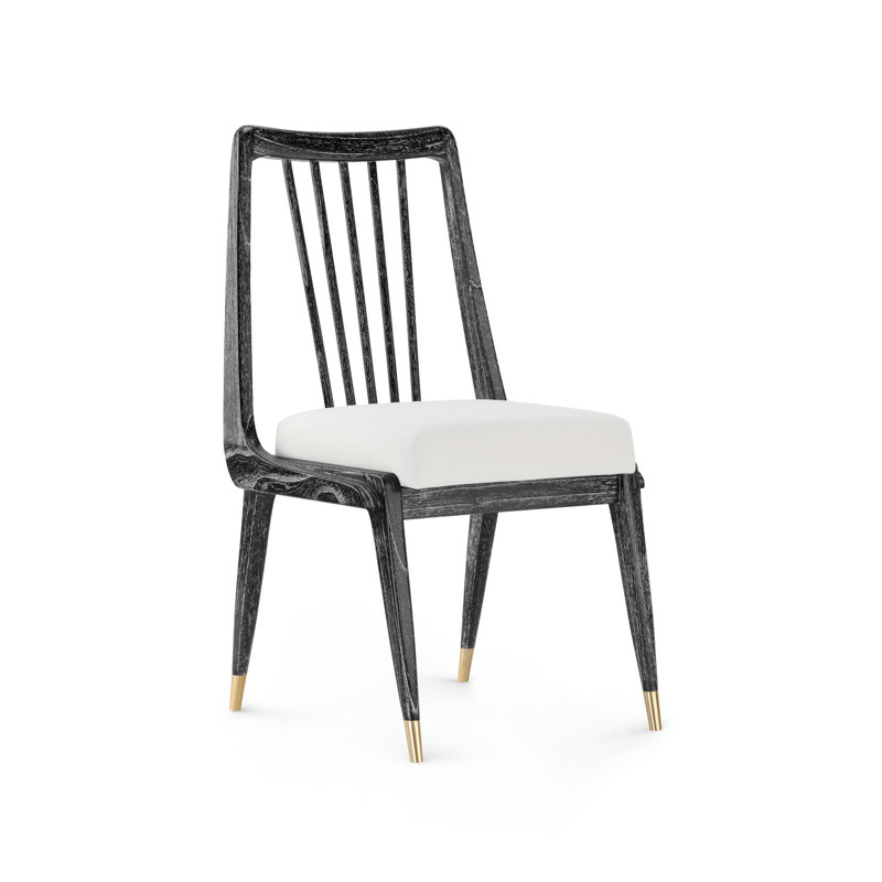 Fiona Upholstered Dining Chair, Jet Black