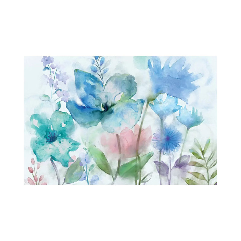 Mingled Blues by Nan - Painting on Canvas, Wrapped Canvas, 30.48 cm H x 45.72 cm W