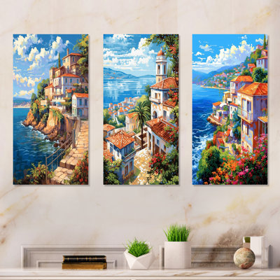 Beautiful Coastline In France - France Metal Prints Set Of 3