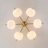 6 - Light Opal Glass Globe Sputnik Sphere Semi Flush Mount