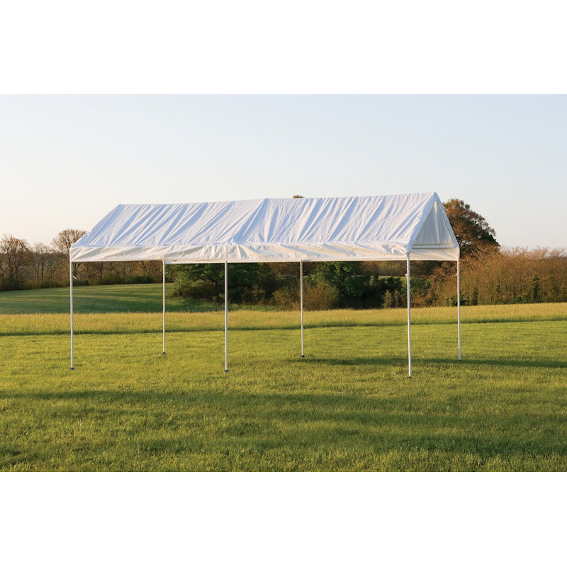White 10 ft x 20 ft Waterproof Peak Canopy Shelter