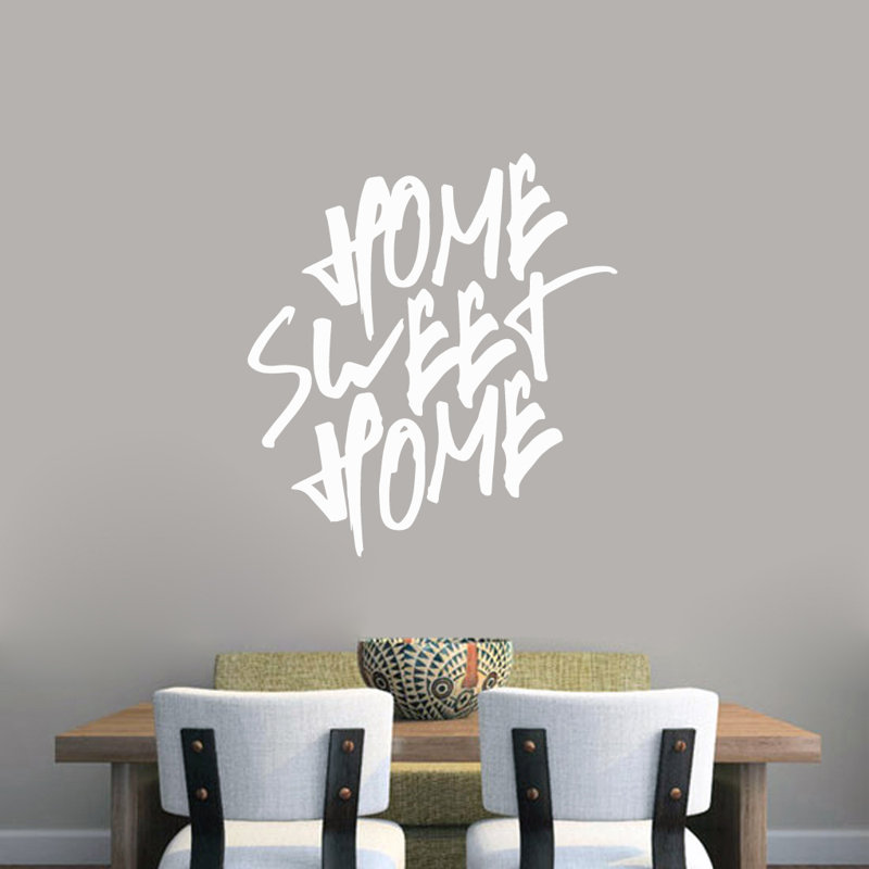 Text & Numbers Non-Wall Damaging Wall Decal, White