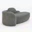 Canapé paresseux moderne simple ovale avec accoudoirs latéraux et coussin pour espaces compacts-1736250233