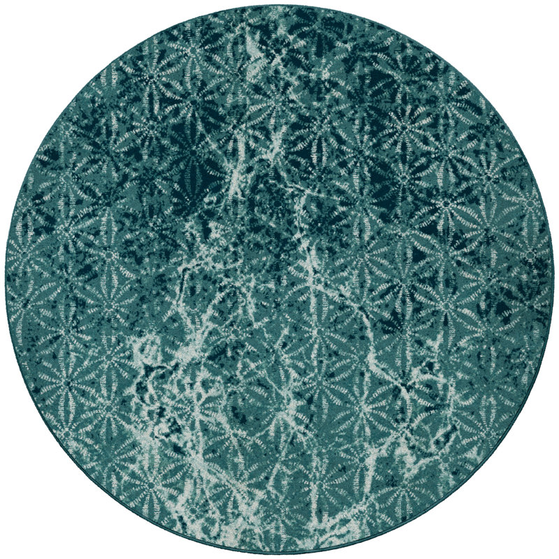Aziz Abstract Indoor Rug, Round 8'