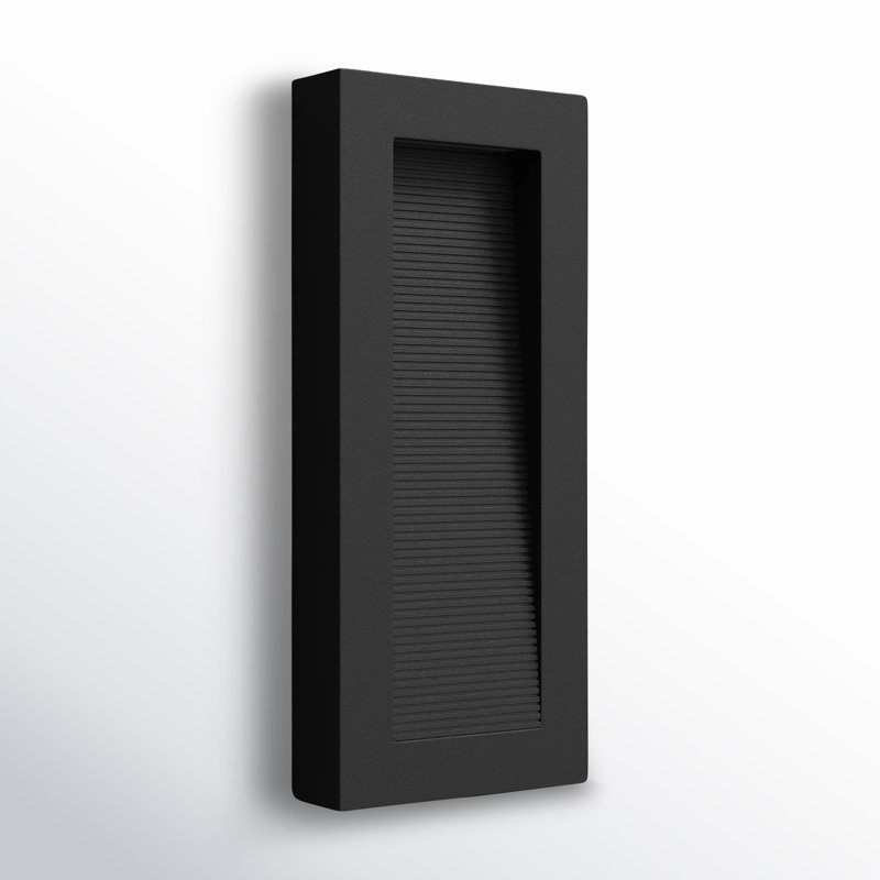 Luminaire de cloison d'extérieur à DEL Vossi, H 16 po x l 7 po x p 2 po