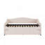 Lit de jour rembourré en molleton avec lumière et couchette Teddy, beige-555802008-555802006