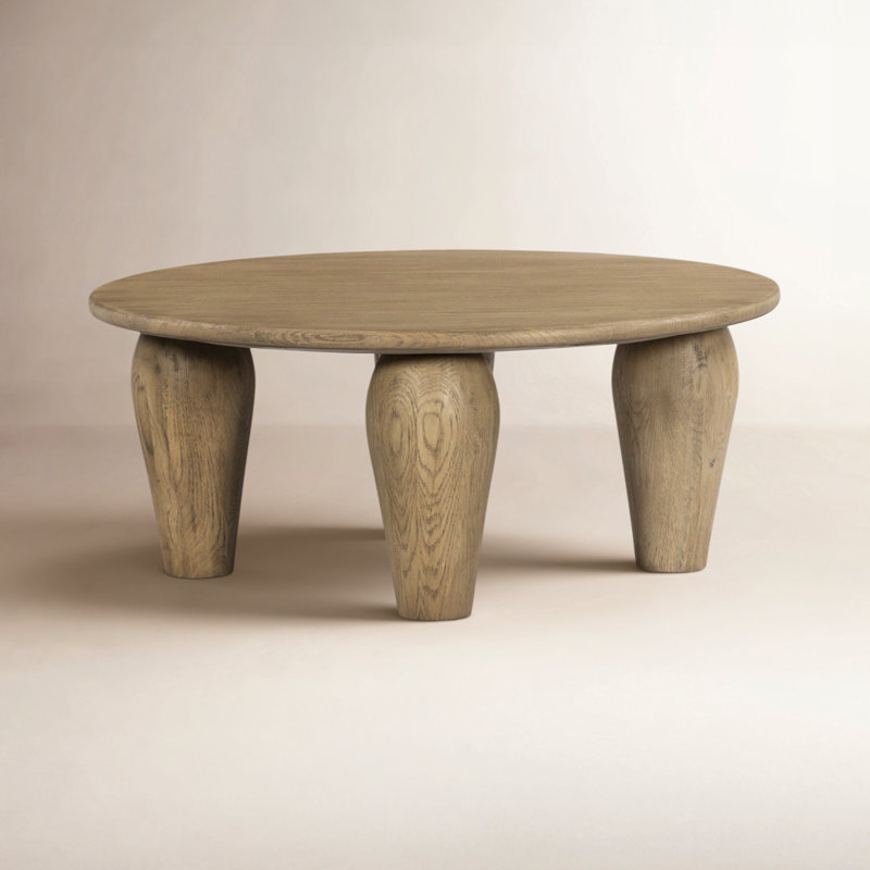 Kei Solid Wood Single Coffee Table, Medium Brown, 16" H x 38" L x 38" W
