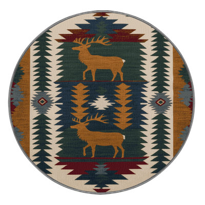  Tapis lavable de style sud-ouest Wapiti
