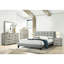 Lit de chambre à coucher de style moderne: tête de lit tapissier gris et lit double en polyfibre-2119702932-2119702933