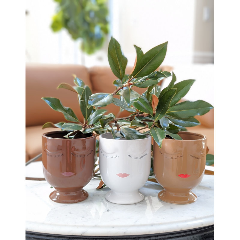 Adelise Ceramic Table Vase, Caramel