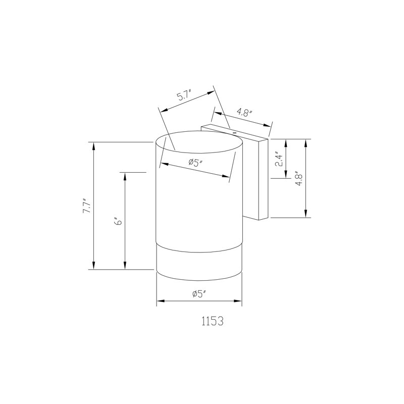 Plafonnier encastré d’extérieur 1 ampoule Abron, Nickel brossé