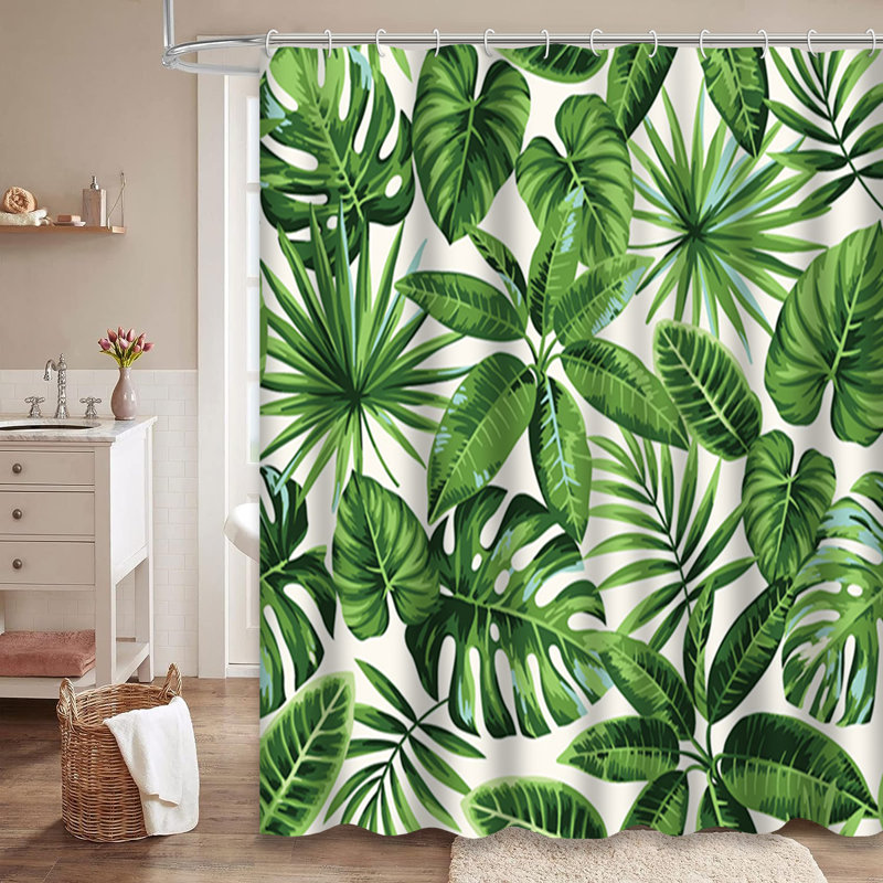 Rideau de douche Tropical Jungle, L 72 po x l 84 po