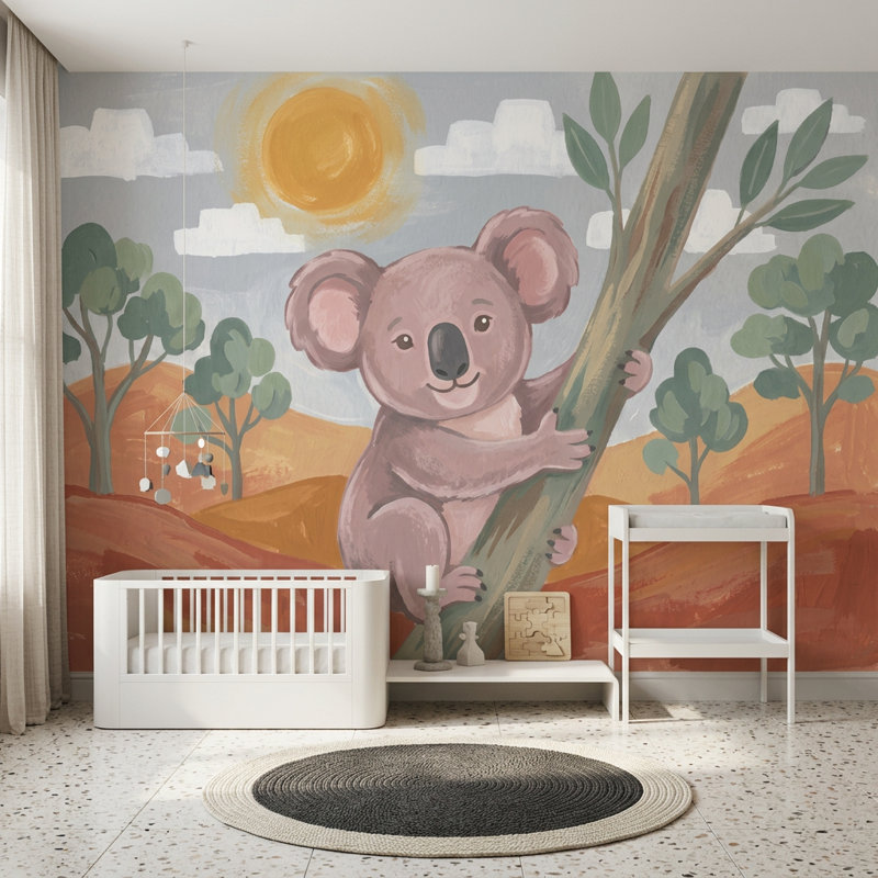 Papier peint Koala Eucalyptus australien, Non tissé, 200 po x 120 po
