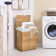 Wicker Laundry Hamper with Lid, 90L/110L Storage Capacity Wicker Clothes Basket with Handle and Removeable Liner