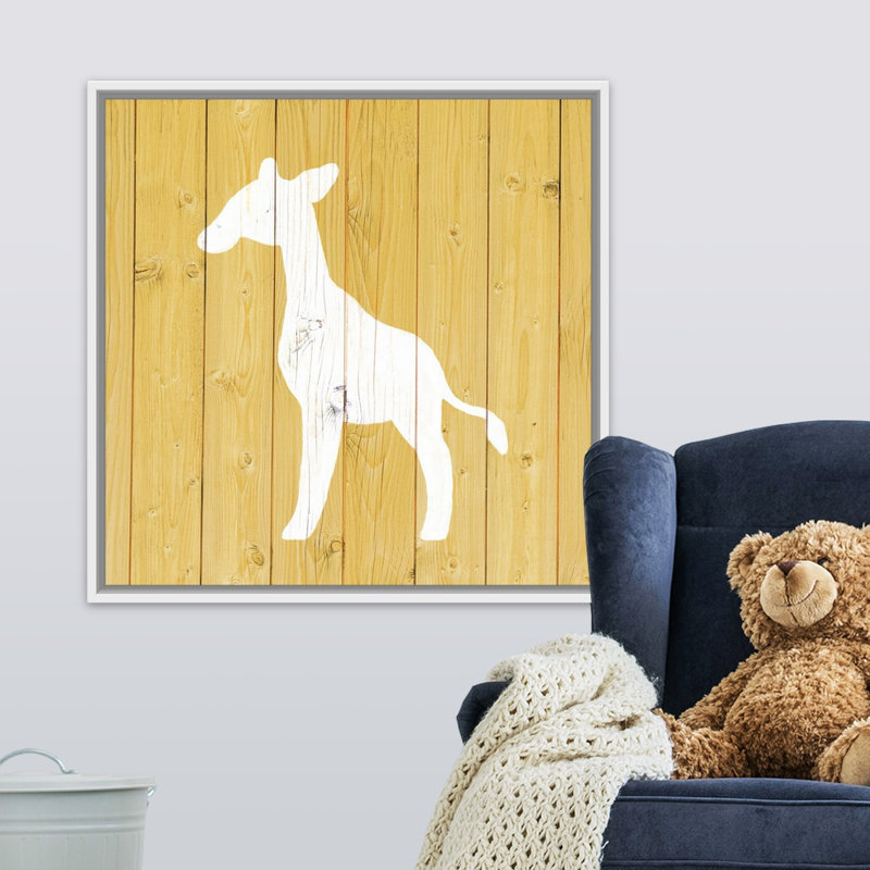 « giraffe zoo animal shape », impression, H 30 po x l 30 po x P 1,75 po, Cadre pour toile flottant blanc