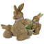 Figurine de Pâques 12,5 "maman en sisal et bébés lapins