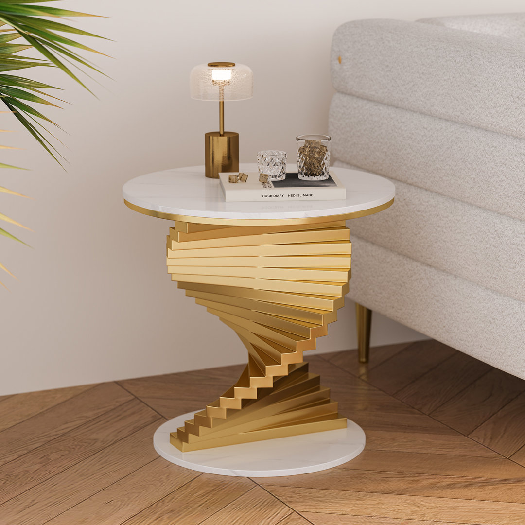 Anaum Abstract End Table Side Table Everly Quinn Table Top 