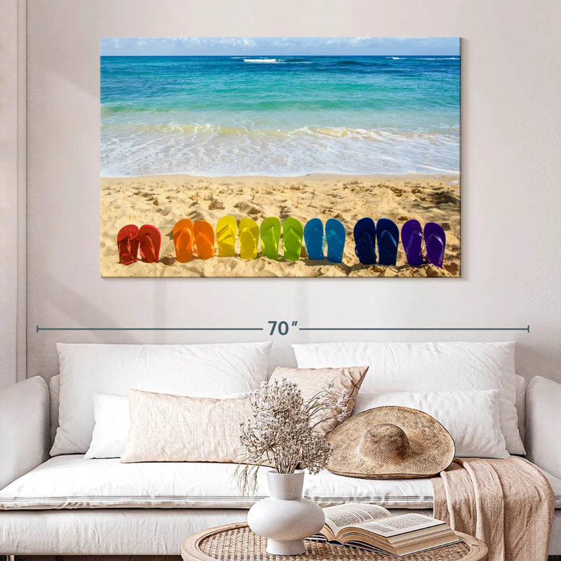 Gillard Sandy Beach Flip Flops, 34" H x 51" W