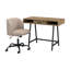 Petit bureau d'écriture et chaise Marchagee 40W pour bureau à domicile, table d'ordinateur avec rangement et sièges-106892104