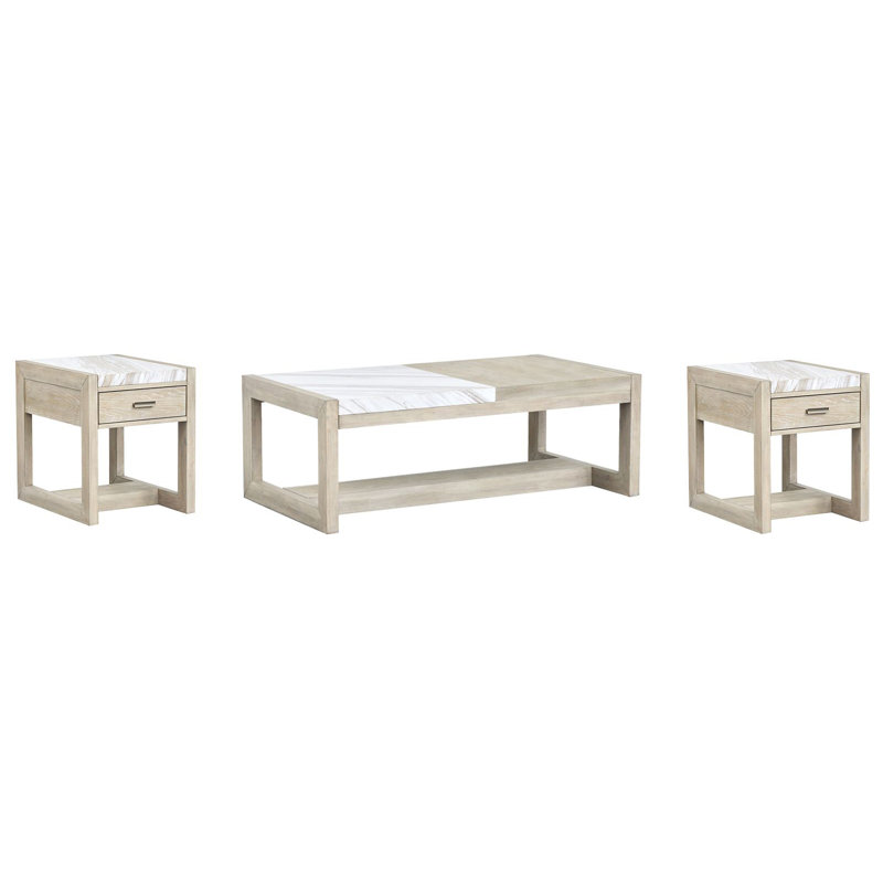 Rectangular Cocktail Table With 2 End Table, 3 Pieces: Coffee Table, 2 End Tables