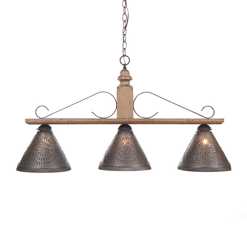 Ranstead 3 - Light Kitchen Island Pendant, Pearwood
