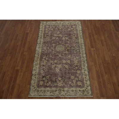 Antique-Style Distressed Turkish Rug 3x6
