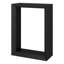 Osmond 22" Open Frame Console Table with Finished Back in Black Grain | Contemporary Minimalist Accent Table for Entryway or Living Room-1355038980