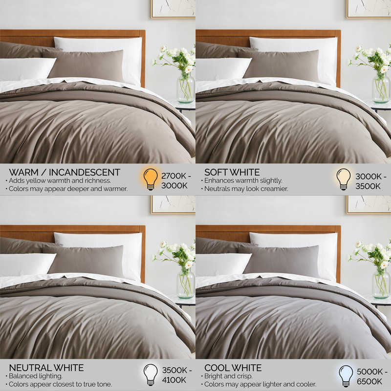 Vilano Springs ® Oversized Duvet Cover Set Microfiber with corner ties and zipper closure, Dark Taupe