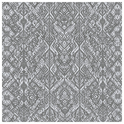 Gray Ikat Pattern Blankets