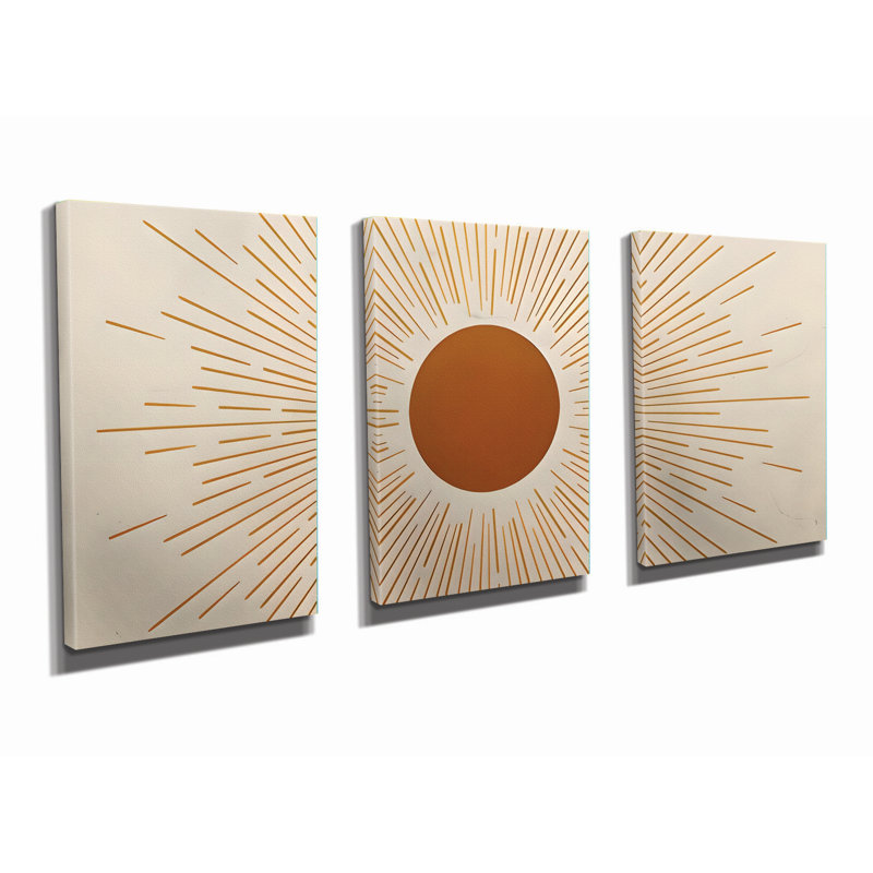 Superbe ensemble de 3 toiles décoratives, 11,8 x 15,7 pouces chacune | 50% coton / 50% polyester, impression numérique sur toile | Cadre en bois élégant (0,8 x 1,2 po), parfait pour les amateurs de décoration intérieure et d'art