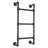 Three-Step Wall-Mounted Straight Ladder Black Loads 440.92Lbs (Size: 39.37In/100Cm)