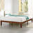 Solid Wood Platform Espresso Bed With Wooden Slats No Box Spring Needed Easy Assembly 12 Inch-106402294
