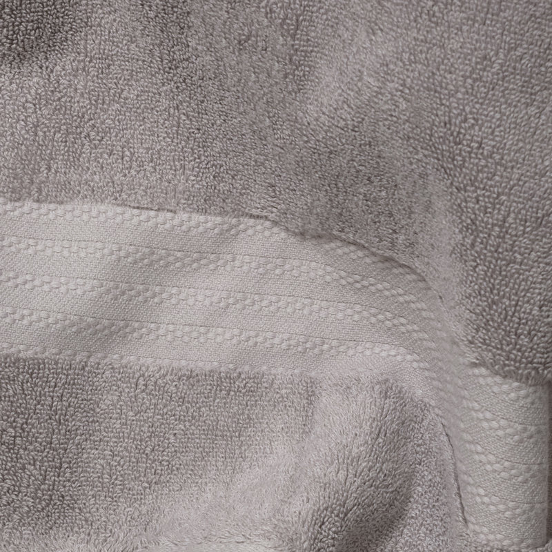 6 Piece 100% Organic Cotton Towel Set, Dark Gray