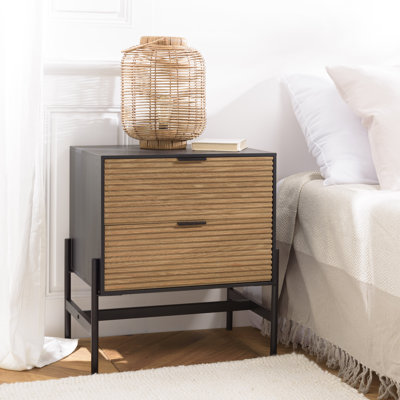 Aliegha 54cm W Laminate Bedside Table