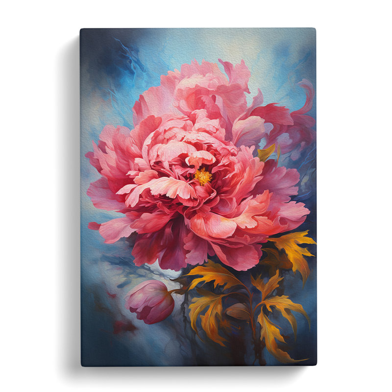 Peony Flower Informel - Print, 76cm H x 50cm W x 3cm D
