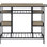 Industrial Rustic Oak & Black Kitchen Island - Functional For Dining Room And Cart Versatile Storage