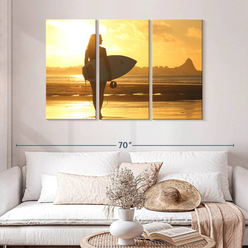 Senne Surfboard Sunset, 28" H x 45" W