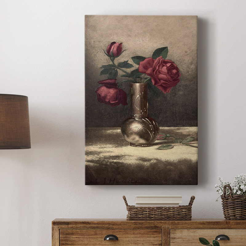 Imprimé floral rétro LXVII - galerie Cavas sur mesure, H 18 po x l 12 po
