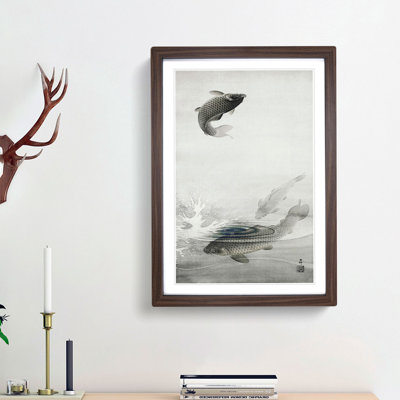 Three Carp Fish by Ohara Koson - Picture Frame Painting Print