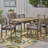 Tinnin 7-Piece Rectangular Acacia Dining Set with Cushions-1972674553