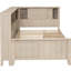 Lit de jour simple en bois avec tablettes et 3 tiroirs, blanc antique, fabrication solide, sans sommier blanc multi bois, nécessaire-1925896154