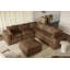 Hadleigh Brown Leather Modular L-sectional