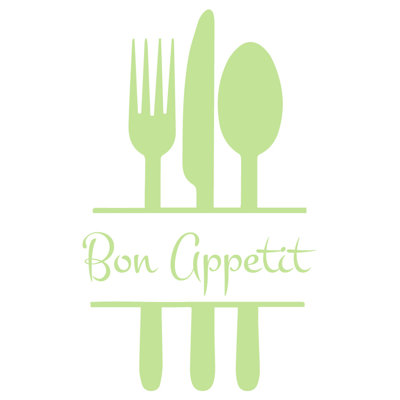 Décalcomanie murale de cuisine bon appetit